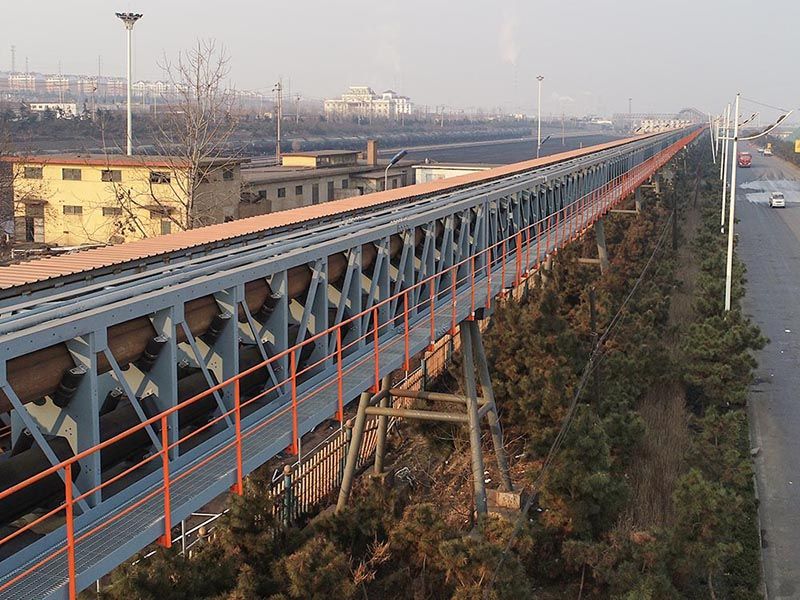 Port Ore Pipe Belt Conveyor System Project