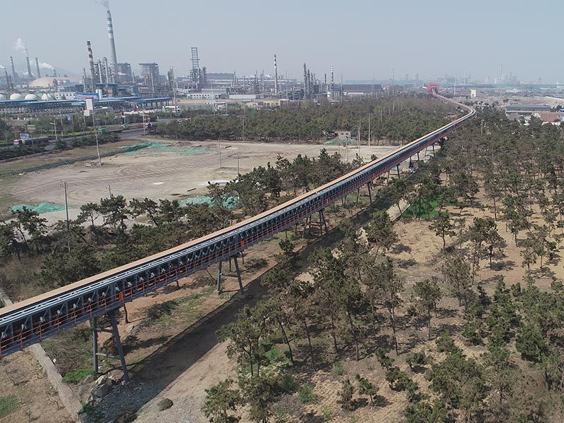 Port Ore Pipe Belt Conveyor System Project