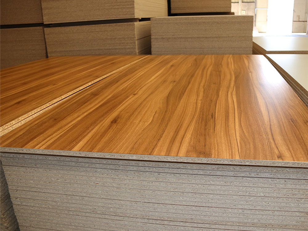 Melamine faced particle board