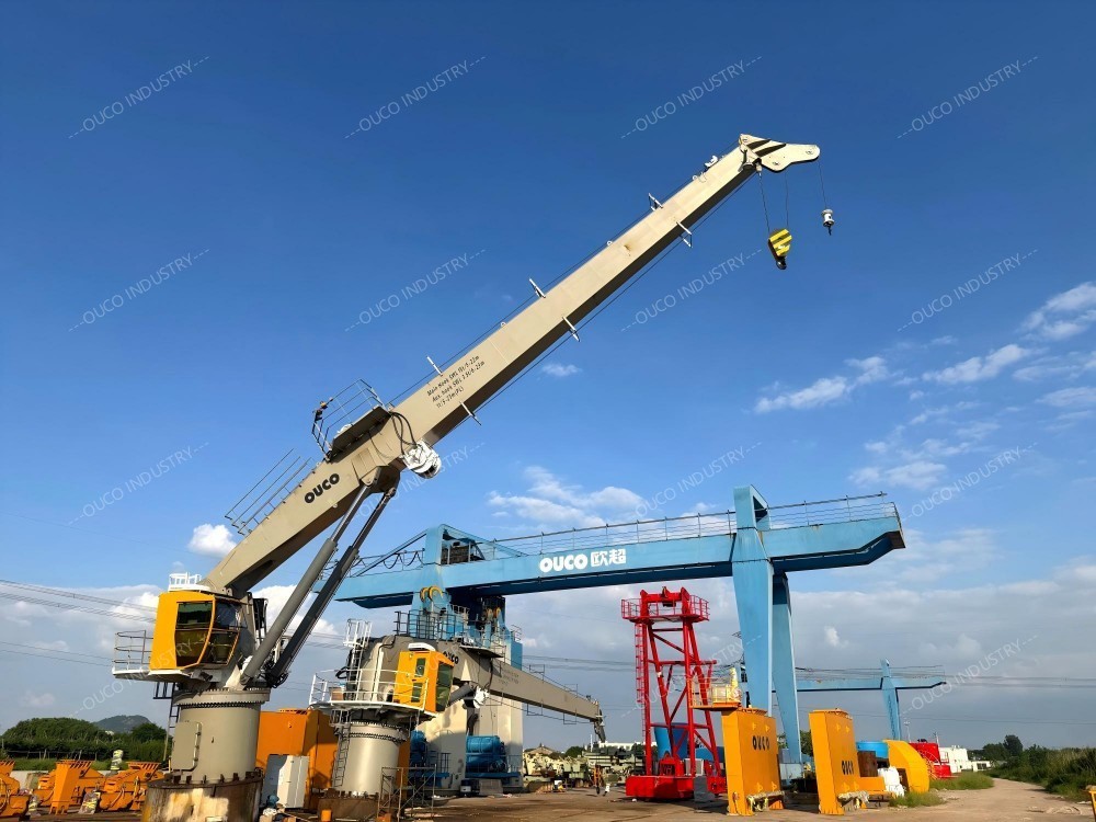 OUCO 2 stiff boom marine cranes full boom extension OUCO 2 stiff boom marine cranes full boom extension