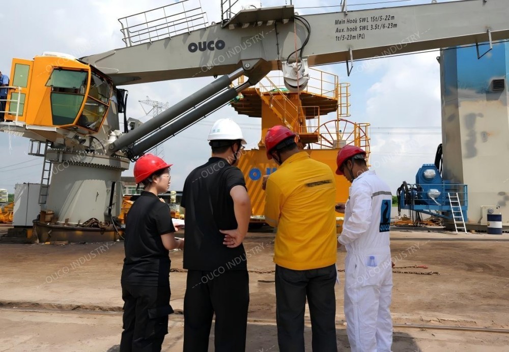 Technical review near OUCO crane operator cabin