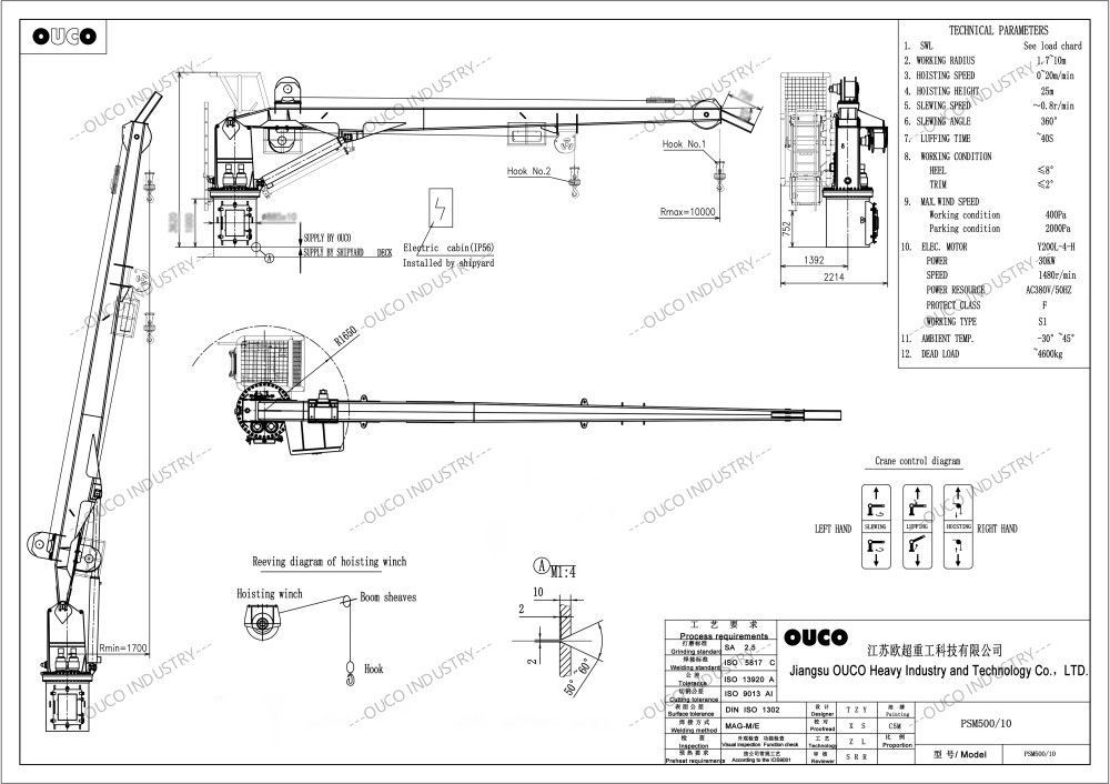 OUCO-1.5T10M-SB Crane GA Drawing(1) OUCO-1.5T10M-SB Crane GA Drawing(1)
