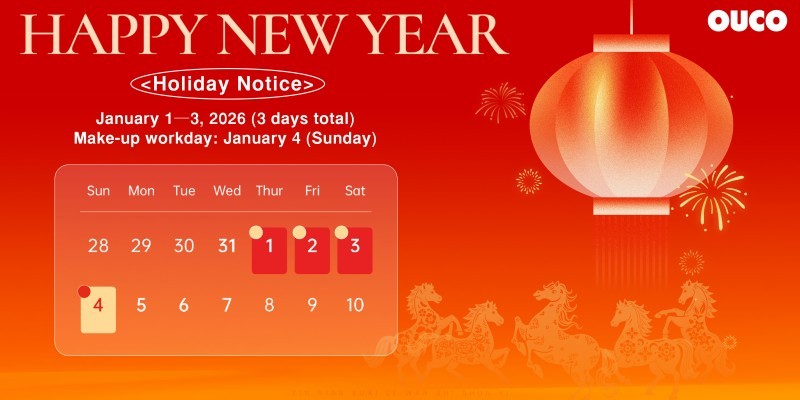 OUCO 2026 New Year's holiday arrangements