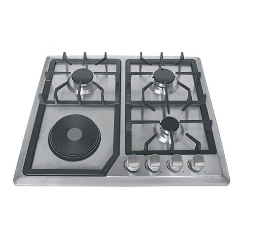 SSE45901 S/S four burner 59cm gas and electric build in hob