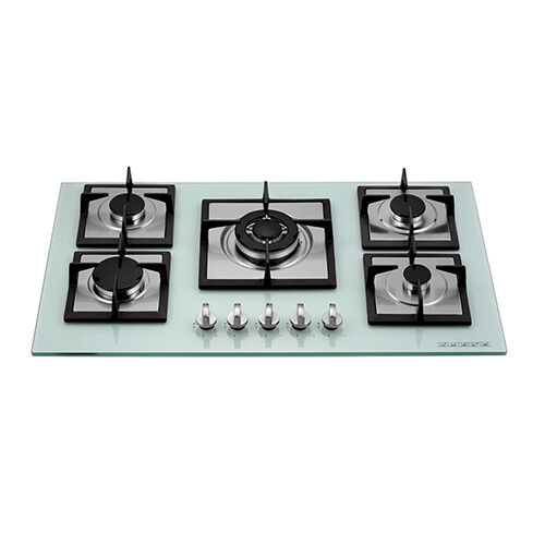 SG59007 tempered glass five burner 90cm build in gas hob