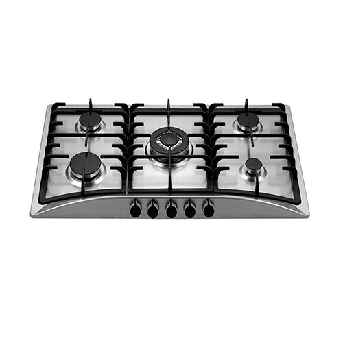 SS58620 S/S five burner 86cm build in gas hob