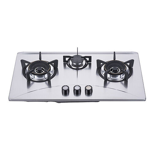 SS37159 S/S three burner 71cm build in gas hob