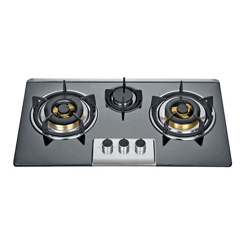 SS37229 S/S three burner 72cm build in gas hob