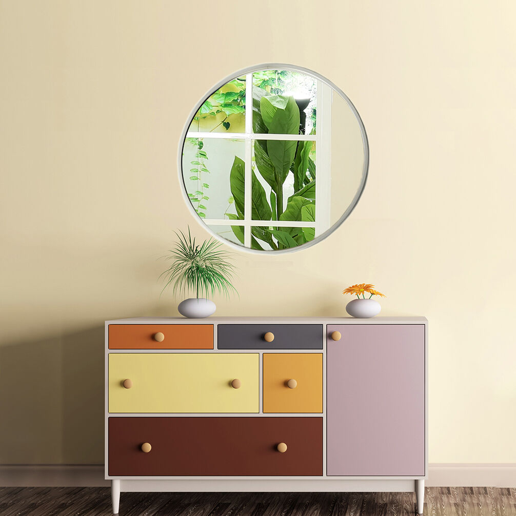 Runder Spiegel aus Aluminium