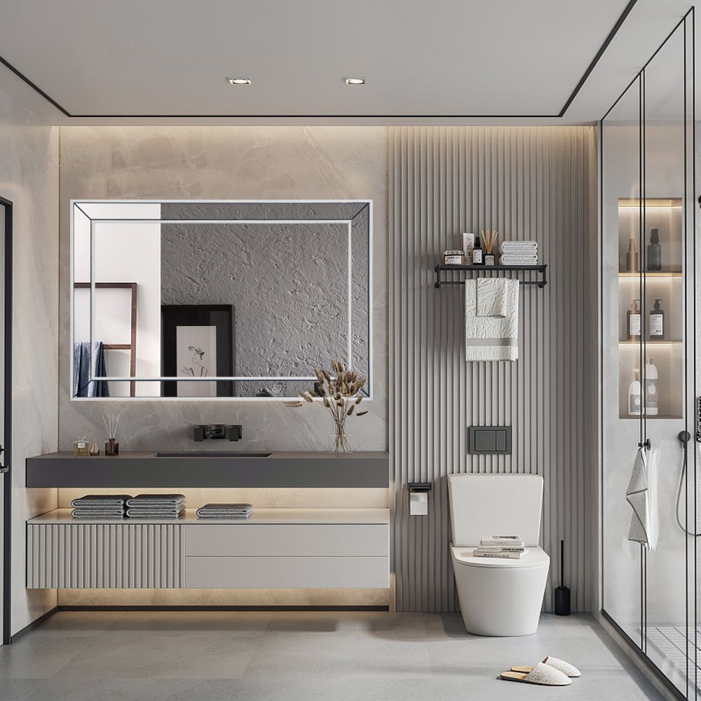 Rechteckiger Wandspiegel