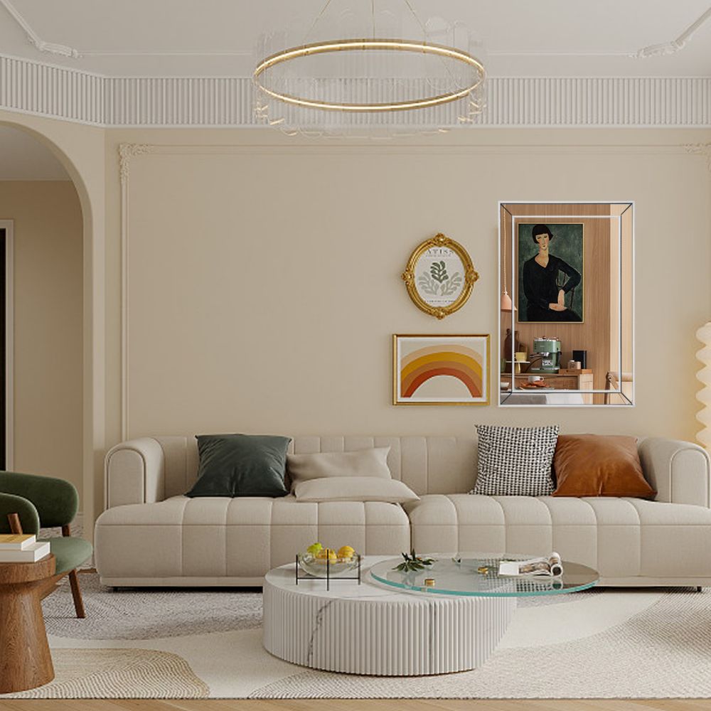 Rechteckiger Wandspiegel