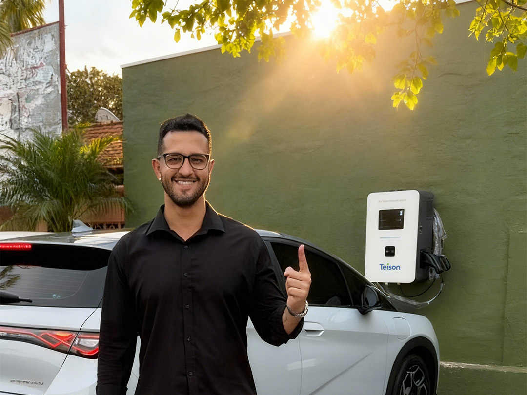 Teison DC MINI 30kW Schnelllade-Wallbox installiert in Brasilien, 2025