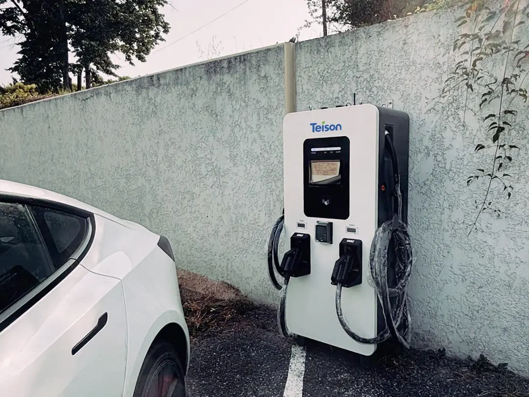 Teison 60kW DC PRO Schnellladegerät mit POS-System installiert in Frankreich, 2025 5