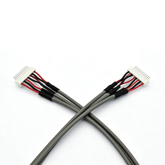 Kundenspezifischer Kabelbaum für Industrieausrüstung 1533/2464 graues abgeschirmtes Kabel PH2.0 mit Schnalle, Anschlusskabelbaum für industrielle Steuerungsausrüstung. Verschiedene Modelle von Kabelbäumen sind weit verbreitet anwendbar RCD