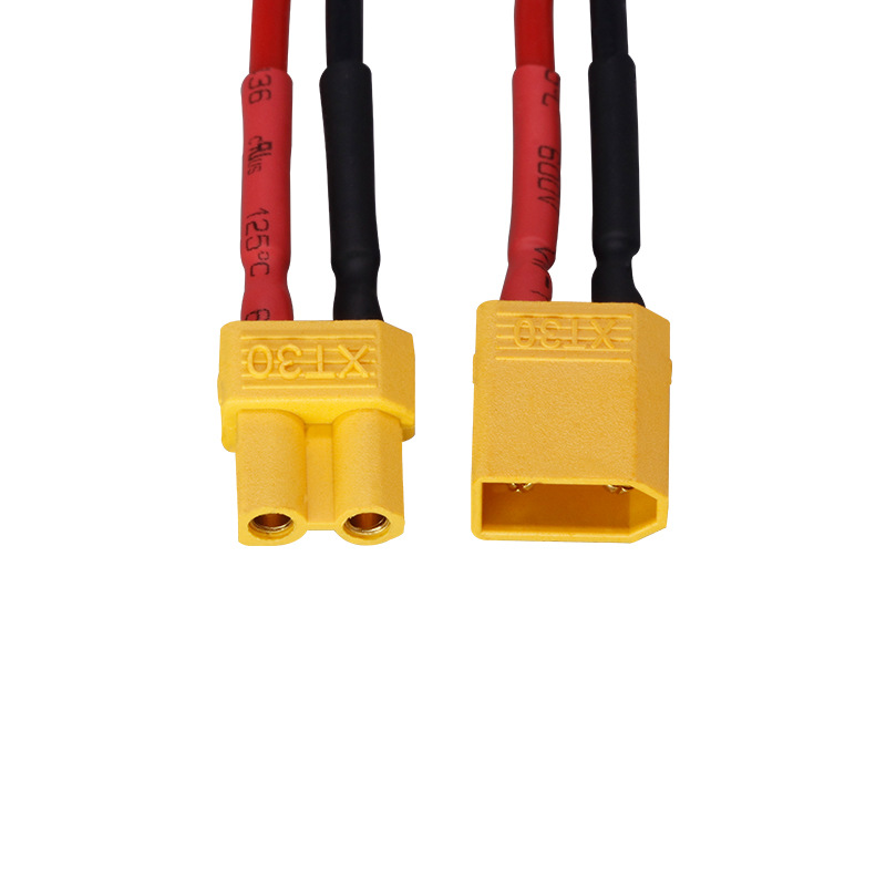 Kundenspezifisches XT30-Stecker- und Buchsen-Silikonkabel, Energiespeicher-Stromversorgung für Flugmodelle, hochtemperaturbeständig, spezieller weicher 18AWG-Batteriekabelbaum, Buchsenkabelbaum, vielseitig einsetzbar, vollständige Spezifikationen RCD