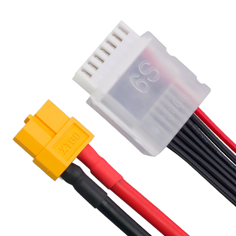 FPV-Drohnen-Lithium-Akkukabel, XT60-Stromkabel, 12AWG-Silikon-XT60-Balanceladekabel, roter und schwarzer Silikonkabelbaum, Kleinserien-Sonderanfertigung, professionelles RCD-Team