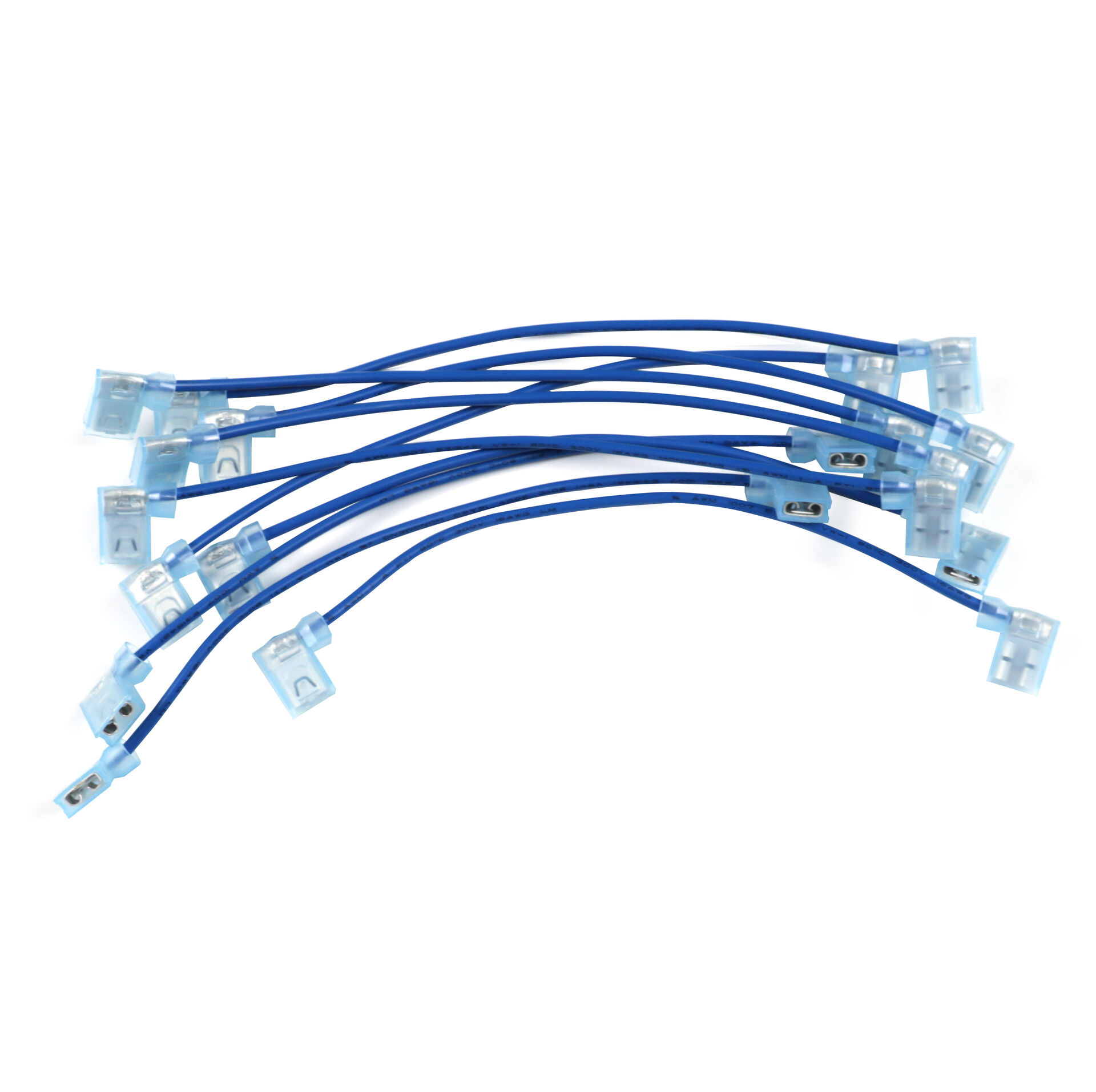 10 x 6,3 mm Schnelltrennbuchse Flachstecker Crimpverbinder 15 cm Draht