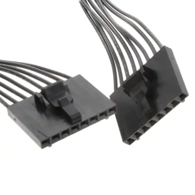 8 rectangular cable assembly socket to socket Ca, MTE fow-fow, 8pos, 300mm 15A