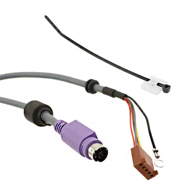 Kundenspezifische Kabelkonfektion für Industriekabelbaum Minidin 6 Buchse und Ringkabelschuh Tastatur PS / 2 2,5 m 12 / 2200