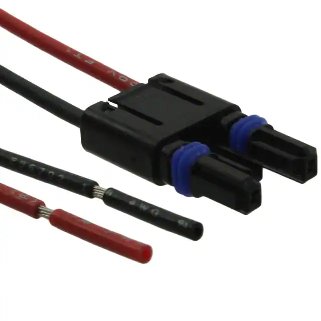 einreihige Steckverbinder mit niedrigem Profil Steckerkabelkonfektion CONN PLUG CABLE ASSY 2POS 18AWG