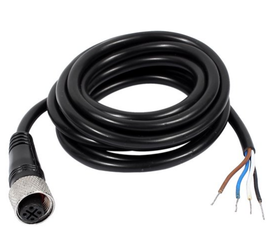 M12-Buchse, gerade, 4-poliger Stecker, Luftfahrtbuchse, elektrisches Kabel M12-Buchse, gerade, 4-poliger Stecker, Luftfahrtbuchse, elektrisches Kabel