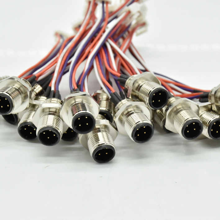 IP67 wasserdichtes D-Code männliches Luftfahrtkabel M12 Stecker 4 Pin IP67 wasserdichtes D-Code männliches Luftfahrtkabel M12 Stecker 4 Pin