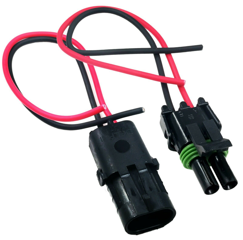 Delphi 2-wire 12GA weather pack connector kit assembly 8  Delphi 2-wire 12GA weather pack connector kit assembly 8