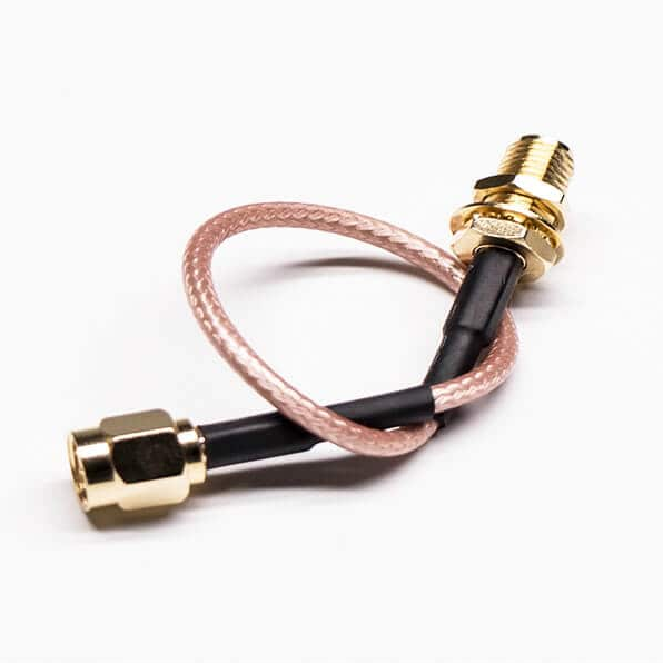 SMA-Koaxialkabel, gerader Stecker auf gerade Schott-SMA-Buchse, Kabelmontage-Crimp SMA-Koaxialkabel, gerader Stecker auf gerade Schott-SMA-Buchse, Kabelmontage-Crimp