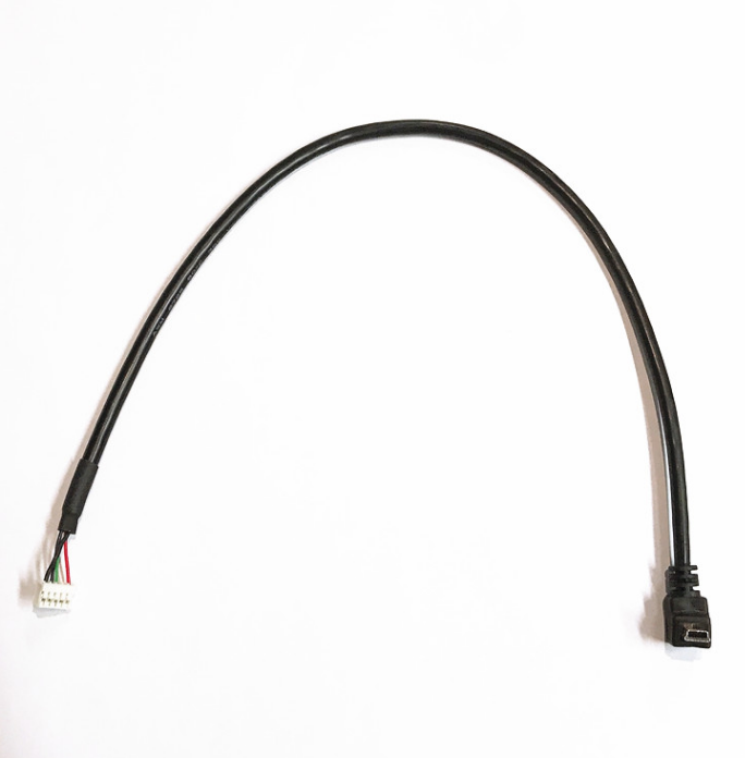 Rechtwinkliger Mini-USB-2.0-Stecker an JST-/pH-Anschluss 2725 28-AWG-Kabelsatz Rechtwinkliger Mini-USB-2.0-Stecker an JST-/pH-Anschluss 2725 28-AWG-Kabelsatz