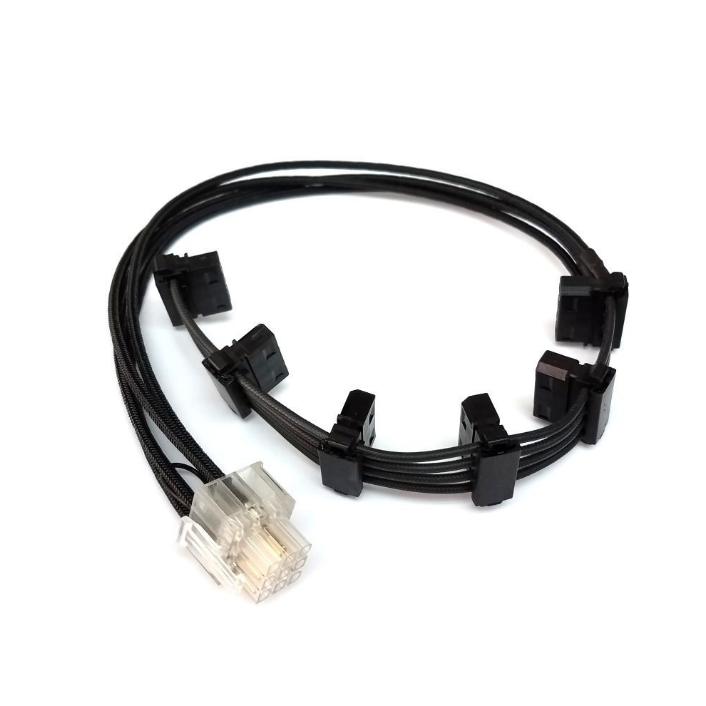 EVGA Premium Single Sleeved Modular Cable 6 x 4 Pin Molex Kabelkonfektion EVGA Premium Single Sleeved Modular Cable 6 x 4 Pin Molex Kabelkonfektion