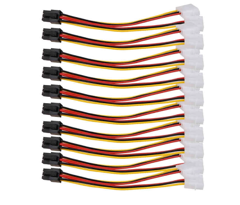 Molex 4-Pin-zu-PCI-E-PCI-Express-6-Pin-Stromwandler-Adapterkabelbaugruppe Molex 4-Pin-zu-PCI-E-PCI-Express-6-Pin-Stromwandler-Adapterkabelbaugruppe