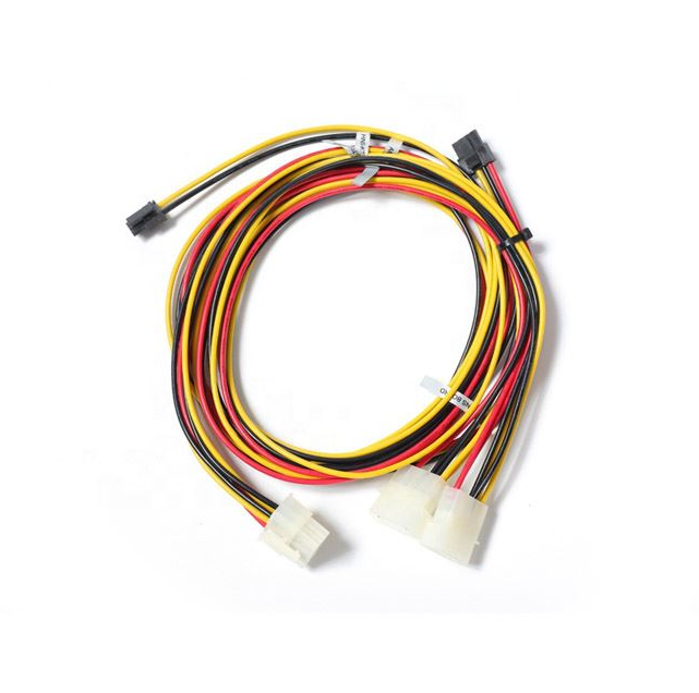 Kundenspezifischer Molex-Kabelbaum ul1007 18awg (rot, gelb, blau, schwarz) Kundenspezifischer Molex-Kabelbaum ul1007 18awg (rot, gelb, blau, schwarz)