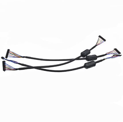 20-polige CUSTOM BLACK LVDS-Kabelbaugruppe für 40-Ohm-Ferrit-DF13-DF14-Anschluss