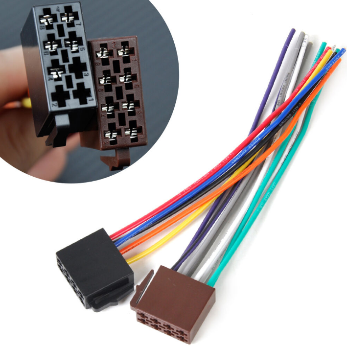 Universal Auto ISO Kabelbaum Buchse Adapter Stecker Kabel Stereoanlage