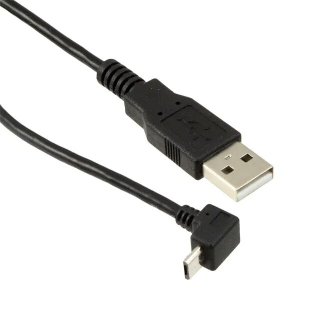 USB 2.0-Kabel ein Stecker auf einen rechtwinkligen Miniatur-B-Stecker