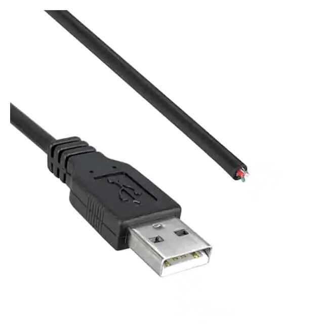 USB 2.0 Kabelkonfektion ein Stecker auf rundes Kabel ul2725 28/28Awg
