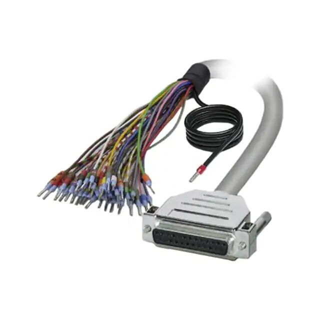 Konfektioniertes D-Sub-Kabel DB25 graue runde Einzeladerbuchse Buchse auf Einzelleiter Konfektioniertes D-Sub-Kabel DB25 graue runde Einzeladerbuchse Buchse auf Einzelleiter