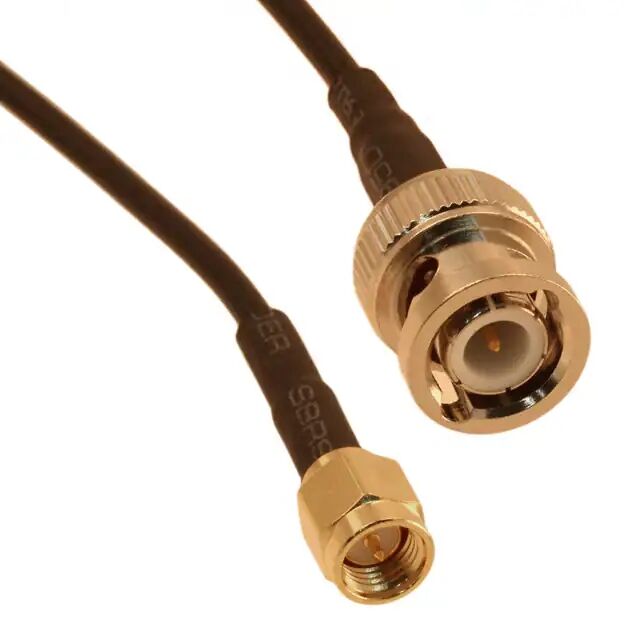 RG174 50 ohm RF coaxial cable assembly BNC to SMA 26 AWG bare copper covered steel RG174 50 ohm RF coaxial cable assembly BNC to SMA 26 AWG bare copper covered steel
