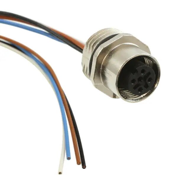 Gehäuse mit Crimpkontakten Frontmontage M12 Kabelkonfektion Gehäuse mit Crimpkontakten Frontmontage M12 Kabelkonfektion