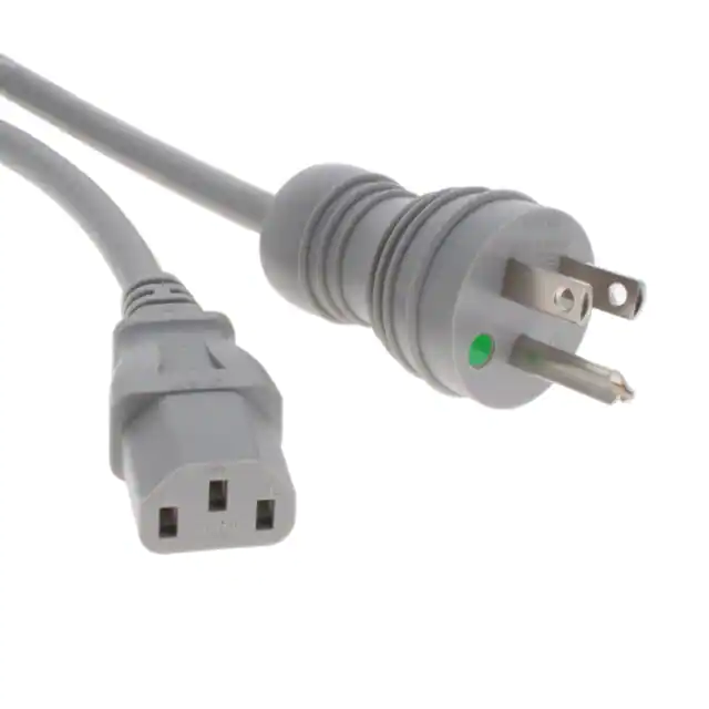 Grauer Netzkabelkabelsatz NEMA 5-15p nach IEC 320-c13 SJT Grauer Netzkabelkabelsatz NEMA 5-15p nach IEC 320-c13 SJT