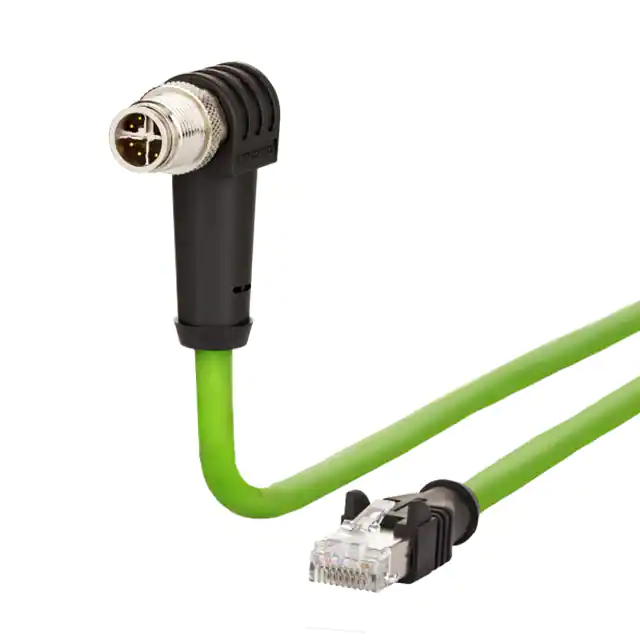 M12 Industrial Ethernet cable M12 plug straight to RJ45 plug straight M12 Industrial Ethernet cable M12 plug straight to RJ45 plug straight