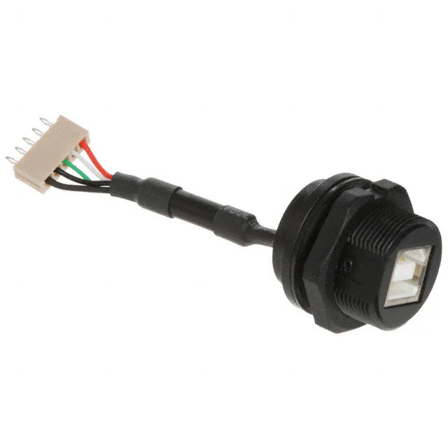 IP68 AB-Mini-USB-Kabelsatz für Frontplattenmontage mit 6-poligem Crimpanschluss IP68 AB-Mini-USB-Kabelsatz für Frontplattenmontage mit 6-poligem Crimpanschluss