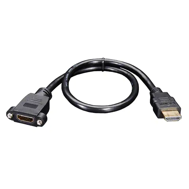 HDMI 1.4-Kabel für Panelmontage, Buchse auf Stecker HDMI 1.4-Kabel für Panelmontage, Buchse auf Stecker