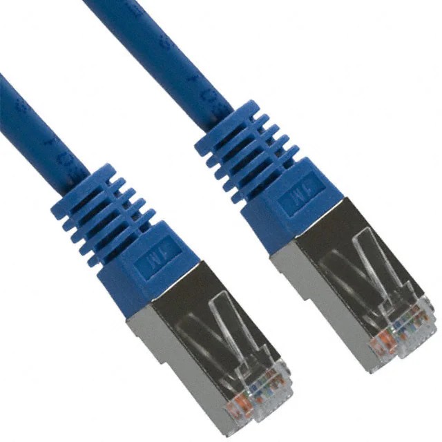 Cat 5E UTP Verkabelung modulares Kabel Twisted Pair blaues Kabel und Ummantelung