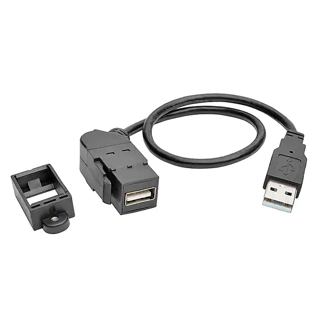 USB 2.0 All-in-One-Verlängerungskabel für die Schalttafelmontage, abgewinkelter Stecker auf Buchse USB 2.0 All-in-One-Verlängerungskabel für die Schalttafelmontage, abgewinkelter Stecker auf Buchse