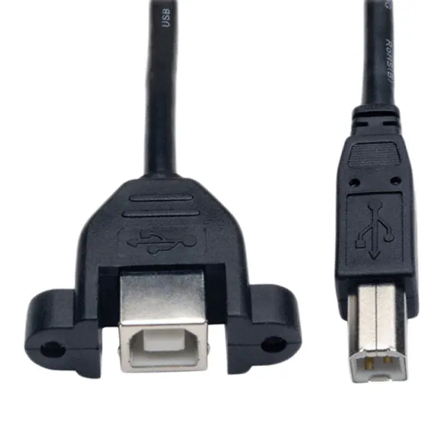 USB 2.0-Verlängerungskabel für Schalttafeleinbau B zu Schalttafeleinbau B Stecker auf Buchse USB 2.0-Verlängerungskabel für Schalttafeleinbau B zu Schalttafeleinbau B Stecker auf Buchse