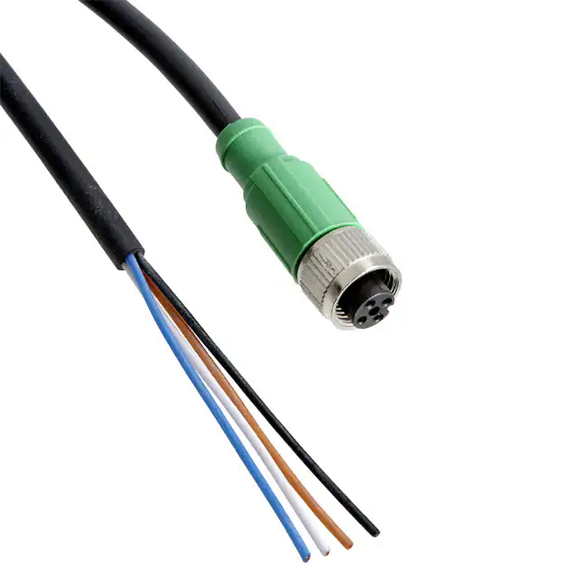 Halogen free 4-position sensor actuator cable assembly straight M12 connector Halogen free 4-position sensor actuator cable assembly straight M12 connector