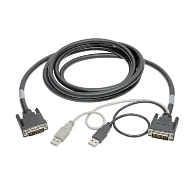 Hochwertiger DVI-zu-USB-Kabelsatz mit zwei KVM-Steckern Hochwertiger DVI-zu-USB-Kabelsatz mit zwei KVM-Steckern