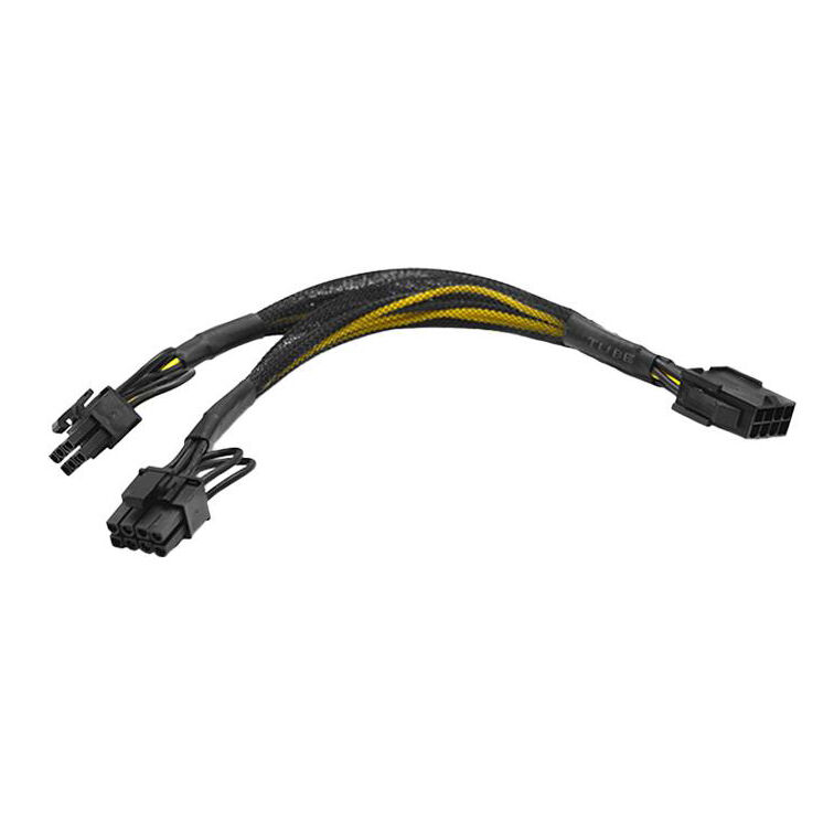 8-Pin-Eins-in-Zwei-Grafikkarten-Mutter zu doppeltem 6 + 2-Pin-Paket-Woven-Netzwerk