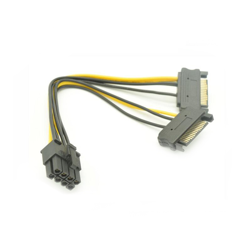 Sata15p Stromkabel Stecker auf 8-Pin Grafikkarte Verlängerungskabel PCI-E1x auf 16x557 Sata15p Stromkabel Stecker auf 8-Pin Grafikkarte Verlängerungskabel PCI-E1x auf 16x557